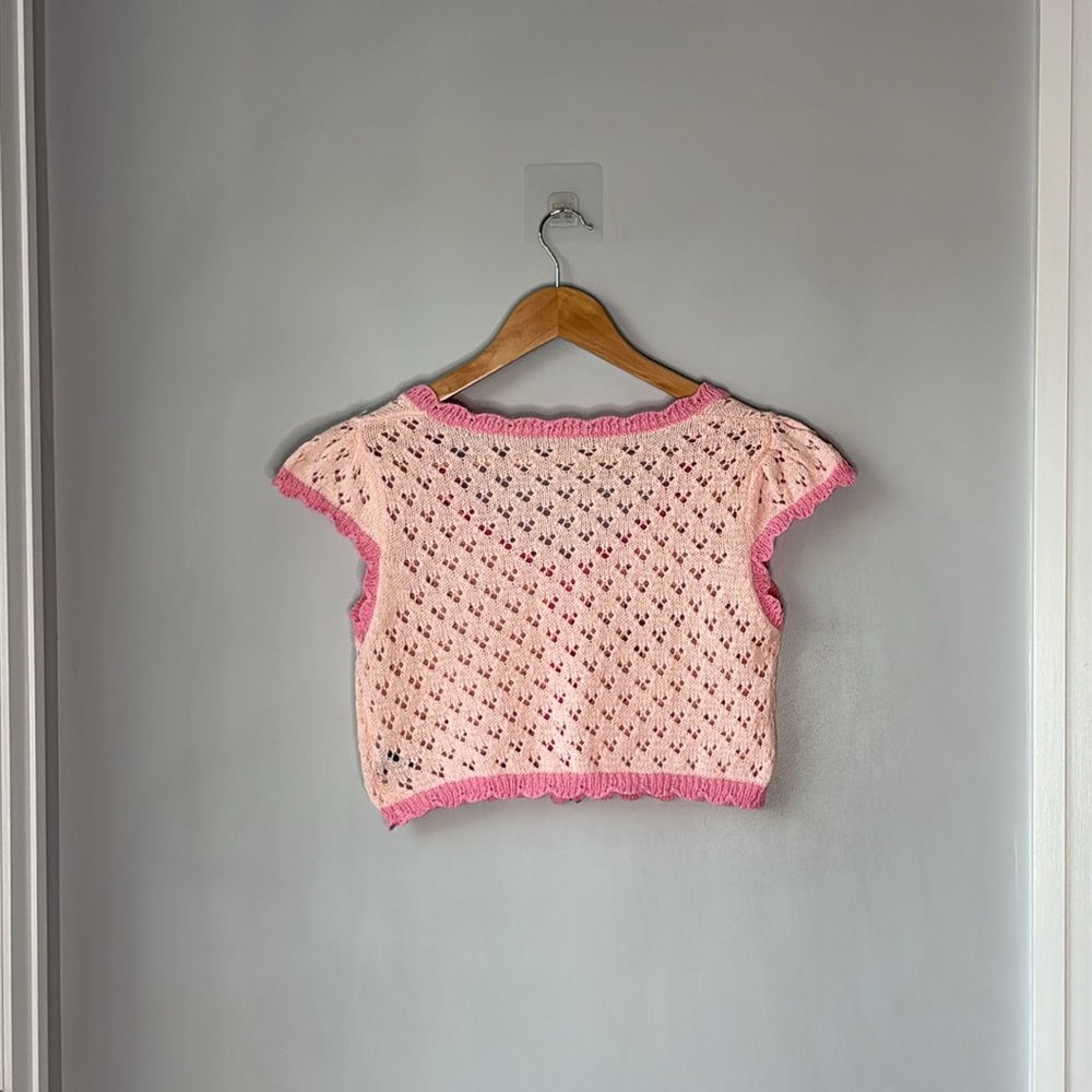 Cider Pink Knit Sweater Vest - Picture 5 of 9